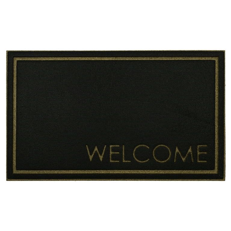 Mohawk Home Welcome Polyester Doormat in Black, 18" x 30" | Walmart (US)