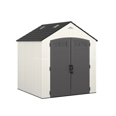 Lifetime 20 Ft. x 8 Ft. High-Density Polyethylene (Plastic) Outdoor Storage Shed with Steel-Reinf... | Wayfair North America