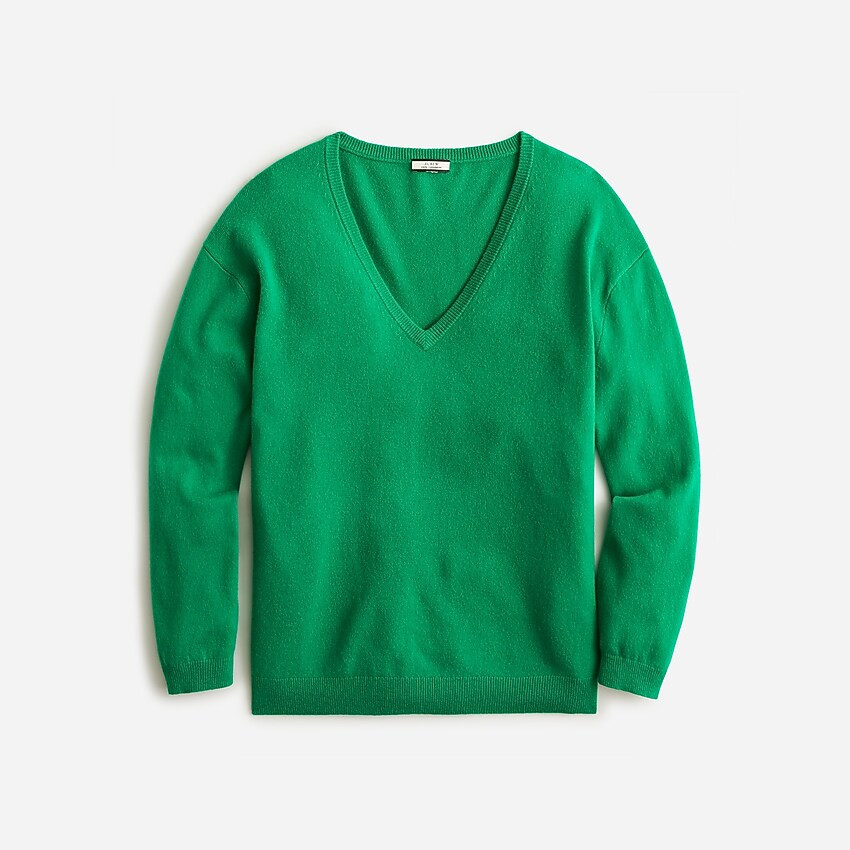 Cashmere relaxed V-neck sweater | J. Crew US