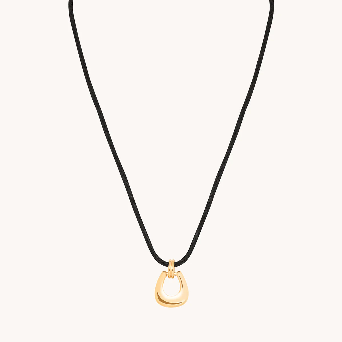 Hardware Pendant Cord Necklace in Gold | Astrid & Miyu UK
