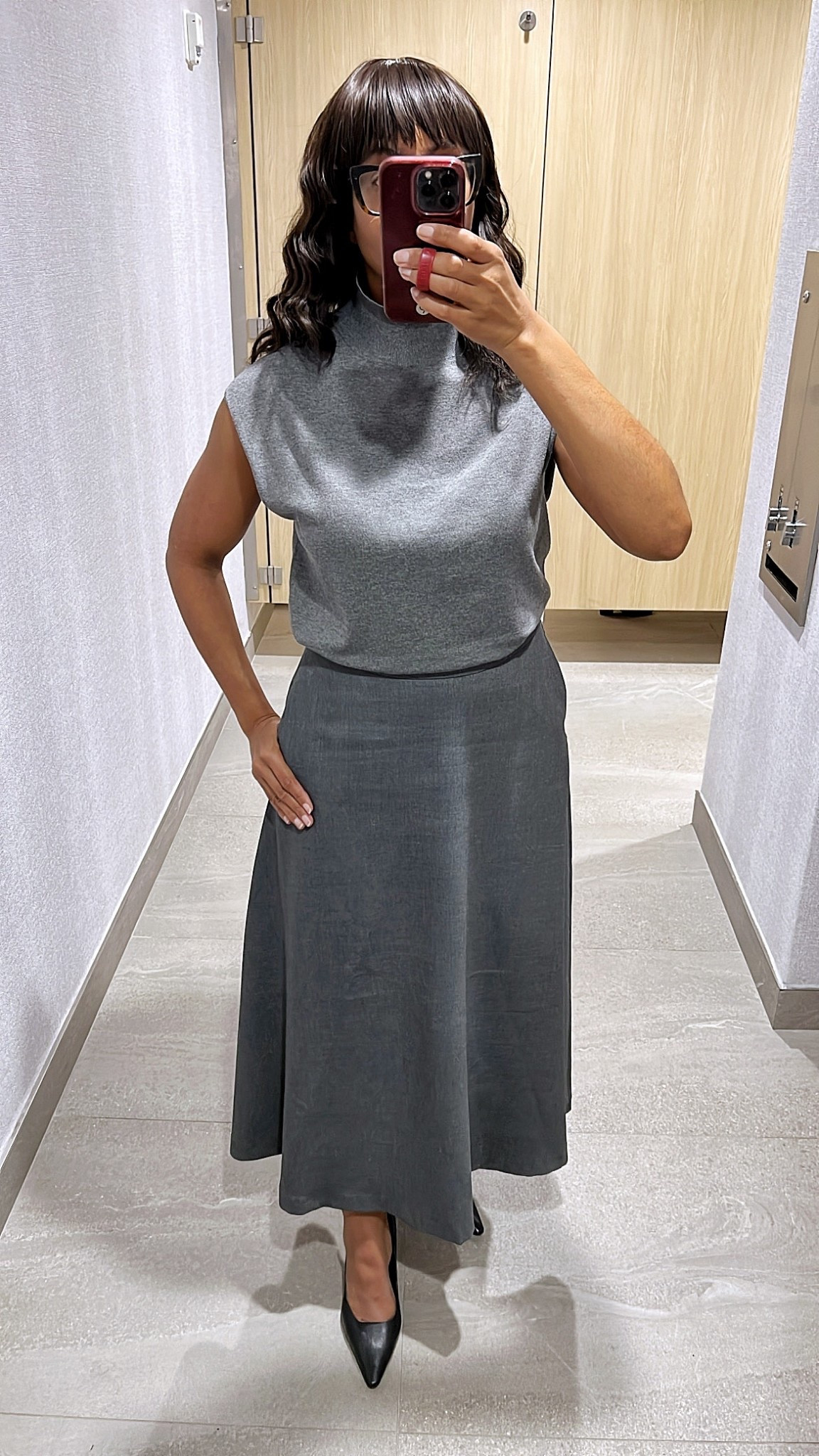 Outfits Lately - Office Workwear 

• Aritzia Montrose Sweater Vest
• Abercrombie & Fitch High Rise Circle-Cut Maxi Skirt
• Kendra Scott Kaia Hoop Earrings
• Lexxy Pointed Toe Pump 

workwear, office outfit, business casual, affordable workwear, winter outfit, work outfit, winter workwear, women's fashion, winter fashion, winter ootd #winteroutfit #workwearstyle 

#LTKgrwm #LTKOver40 #LTKSaleAlert #LTKSeasonal #LTKdayinmylife #LTKootd #LTKWorkwear #LTKMidsize