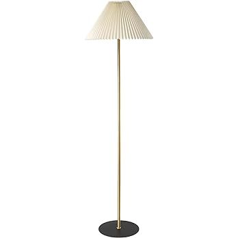 KUNJOULAM Modern Pleated Floor Lamp, Black Pole Floor Lamps, Simple Design Tall Lamp with Adjusta... | Amazon (US)