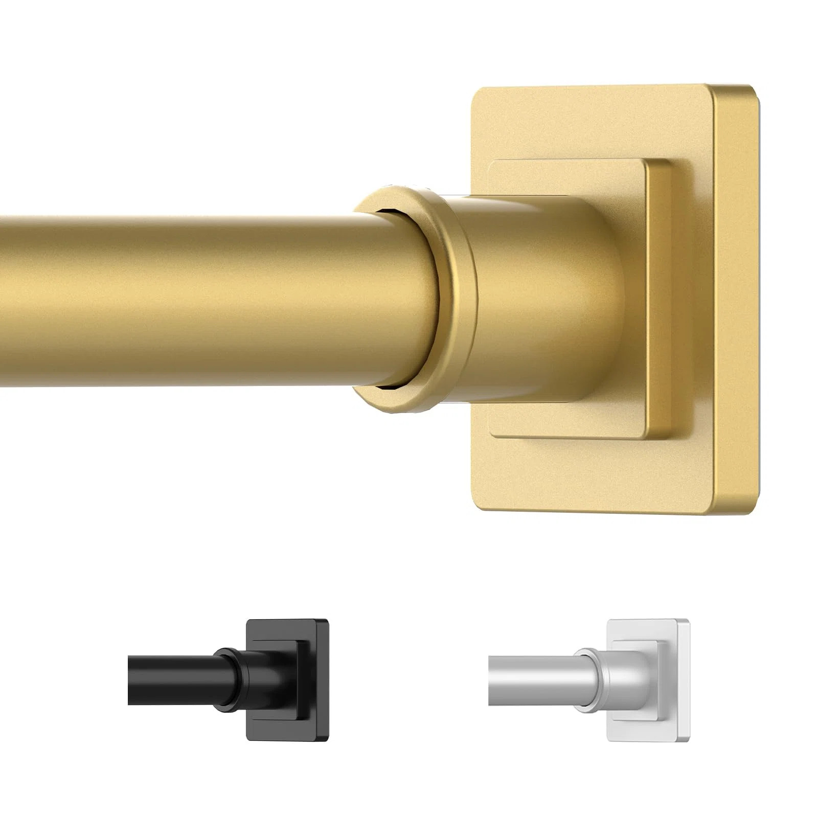 Gold Shower Curtain Rod 31-79 Inches Non-Slip Shower Rod Tension Mounted No Drill Shower Curtain ... | Wayfair North America