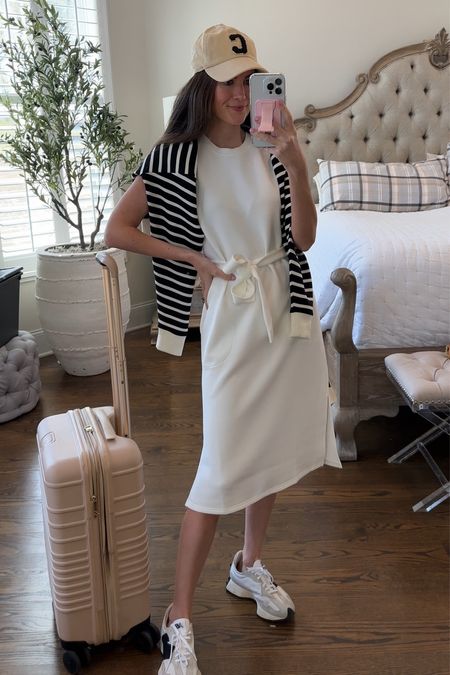 Use code CAITLINXSPANX for 10% off + free shipping at Spanx! 💕 travel outfit, travel style, road trip, AirEssentials tank dress, cold shoulder striped top 

#LTKtravel #LTKsalealert #LTKfindsunder50