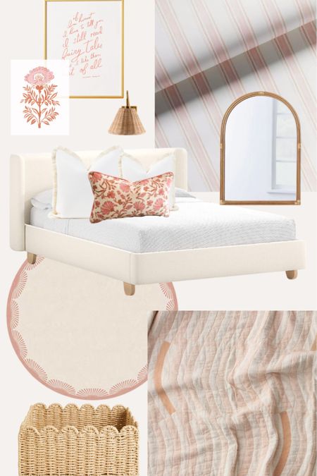 Moodboard for Lucy’s big girl room #2, this time with pink and red and a more boho vibe. 

#LTKhome #LTKfamily