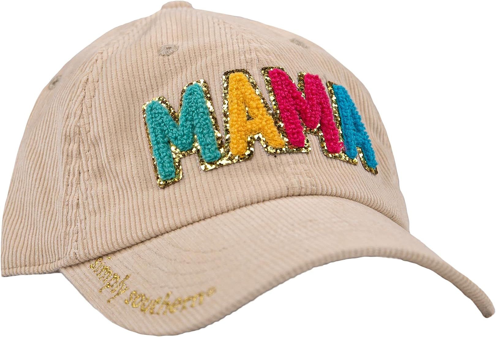 Simply Southern Mama Corduroy Letter Baseball Hat Crème | Amazon (US)