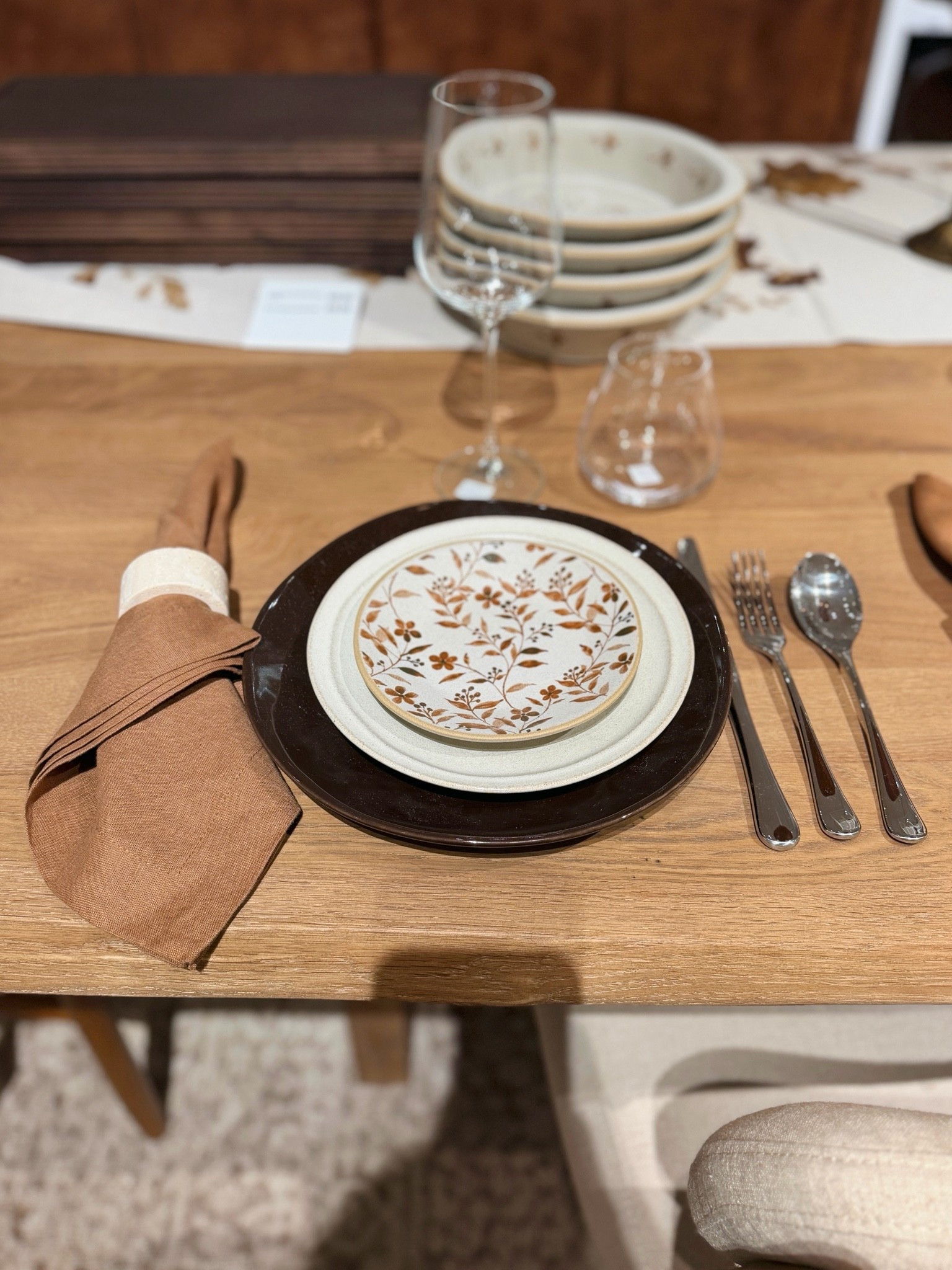 Tabletop Tuesday with a fall favorite! 🍁🍽️🤎 The bestselling Marin Botanical collection is back at Crate & Barrel, and these appetizer plates are such a pretty way to bring a little autumn charm to the table. 🍂 I love the vintage-inspired brown botanicals paired with the speckled glaze and relaxed, organic shape—perfect for everything from everyday meals to fall entertaining! 🥂✨ @Crate & Barrel #tablescape #tabletoptuesday #dinnerware

#LTKHome #LTKSeasonal #LTKSaleAlert