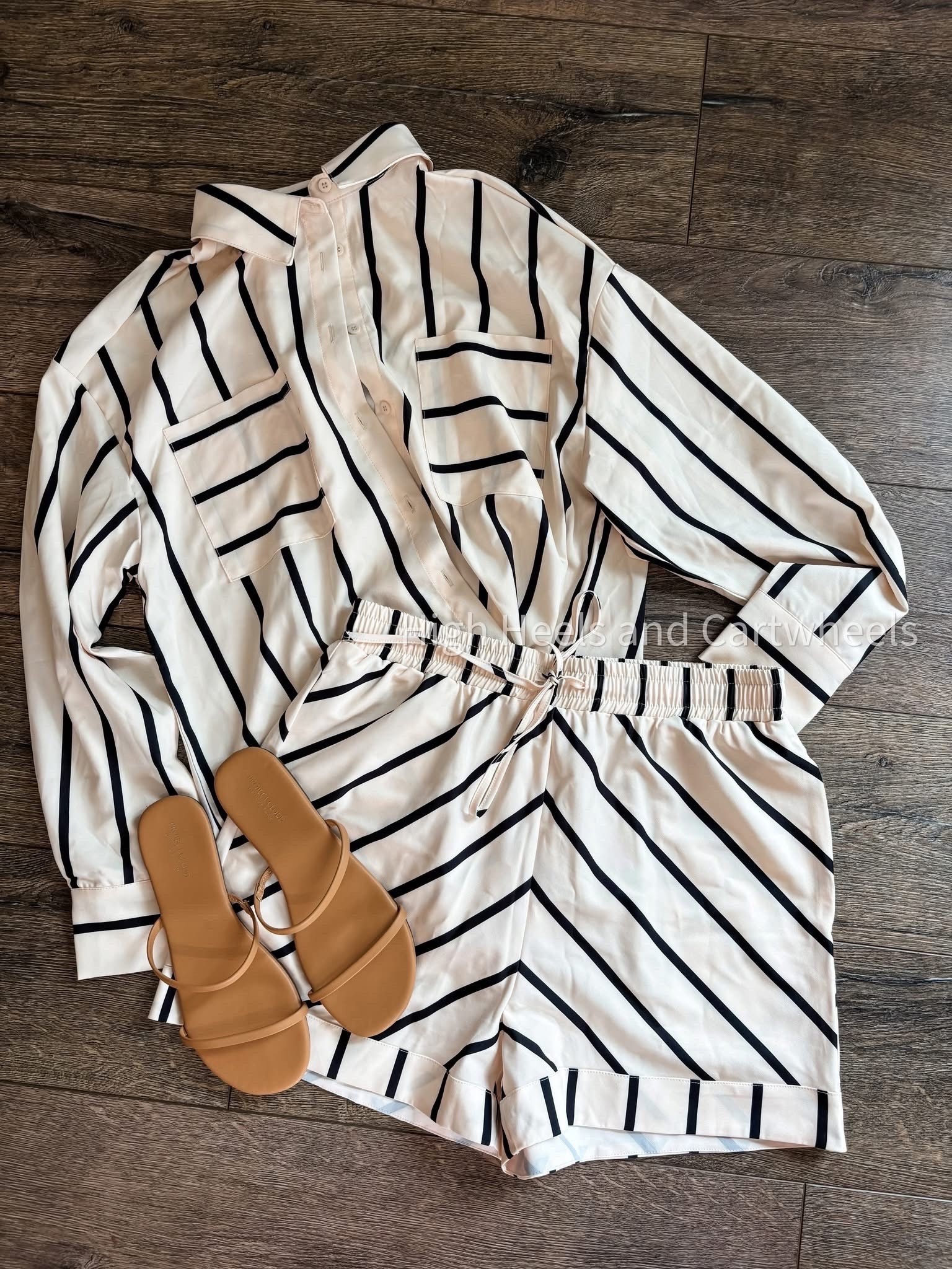 Cute two piece set from Amazon! Dress it up or down. You can wear the top open with your fave tank top also.