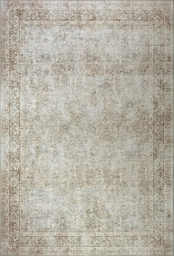 Distressed Persian Vintage Rug, Shades of Beige, Blush & Sage Muted Mid-Century Oriental Antique ... | Amazon (US)