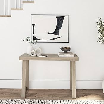 Plank+Beam Solid Wood Console Table, 46.25 Inch, Sofa Table, Narrow Entryway Table for Hallway, B... | Amazon (US)