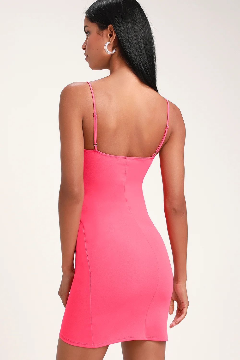 Cutout On The Town Hot Pink Cutout Bodycon Dress | Lulus (US)