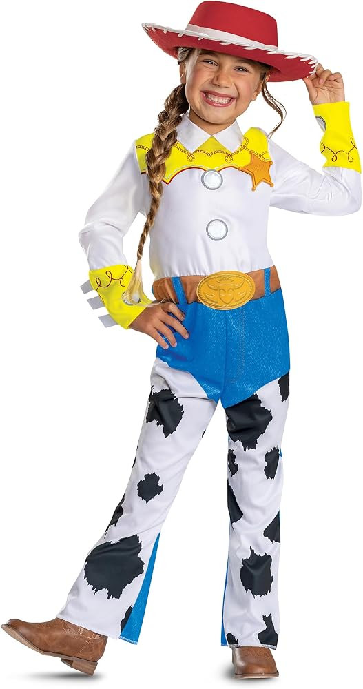Disguise Girls' Disney Toy Story Sheriff Jessie Costume for Kids, Official Toy Story 5 Halloween ... | Amazon (US)