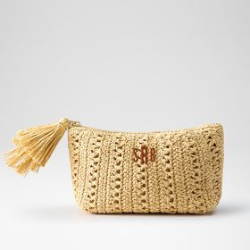 Soleil Raffia Tassel Pouch | Mark and Graham