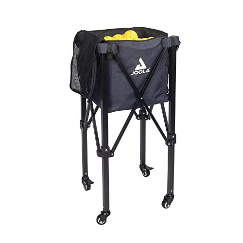 JOOLA Pickleball Ball Caddy - Holds up to 100 Pickleball Balls + 2 Side Pockets - Pickleball Equipment for Practice & Pickleball Machine - Wheeled Cart with Bulk Pickleball Ball Storage Bag,Black | Amazon (US)