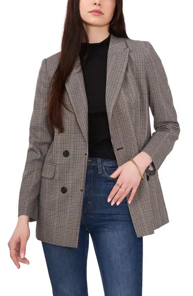 1.STATE Plaid Double Breasted Blazer | Nordstrom