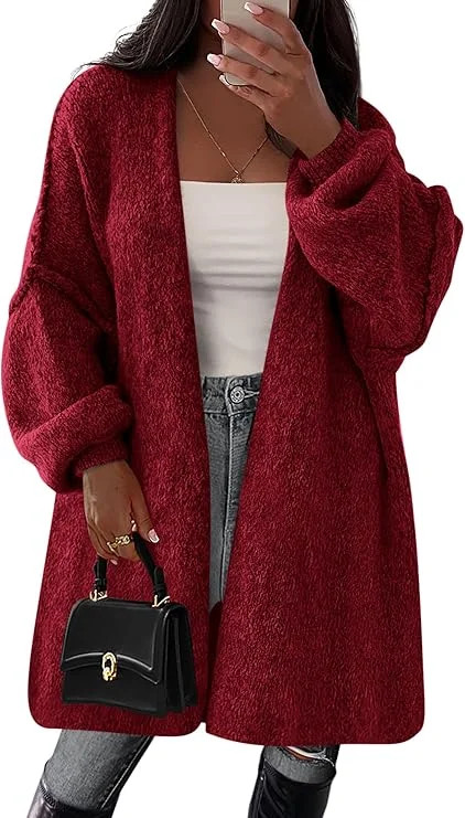 PRETTYGARDEN Long Cardigan Sweaters for Women Trendy Fall Oversized Knit Sweater Jacket Coats Win... | Walmart (US)