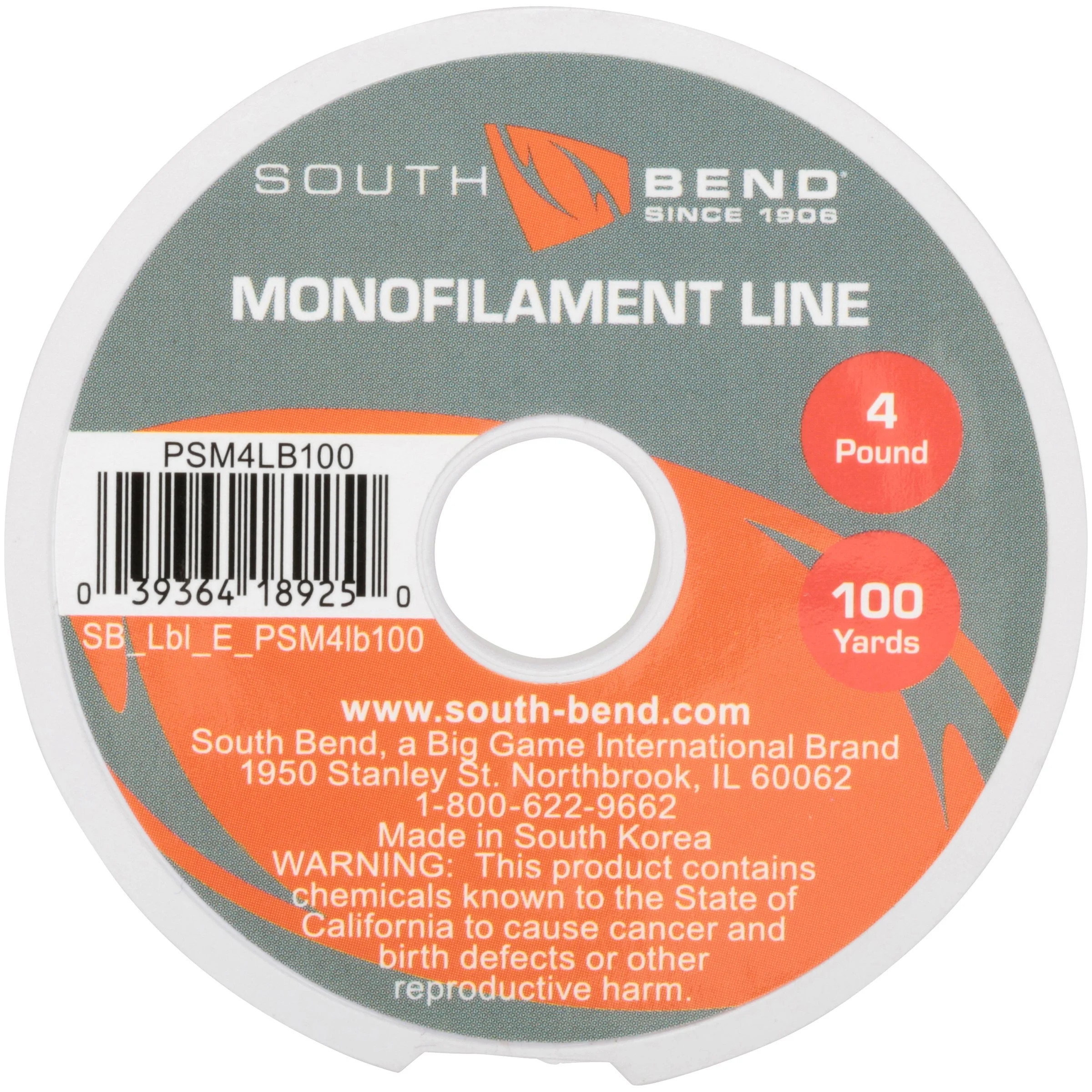 South Bend PSM4LB100 Pony Spool Mono Fishing Line, 4 lb, 100 yd | Walmart (US)