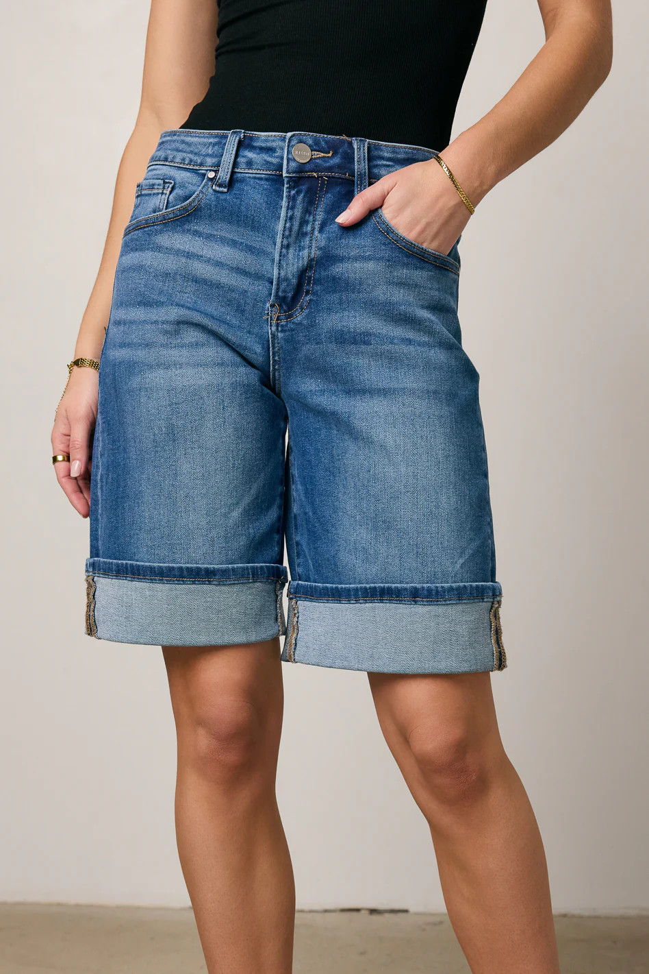 Gianna Cuffed Bermuda Shorts | Böhme US