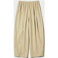 Uniqlo - Cotton Volume Easy Trousers - Beige - XXS | UNIQLO (UK)