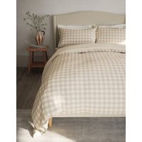 M&S Collection Pure Cotton Gingham Bedding Set - Natural Mix | Marks and Spencer AU/NZ