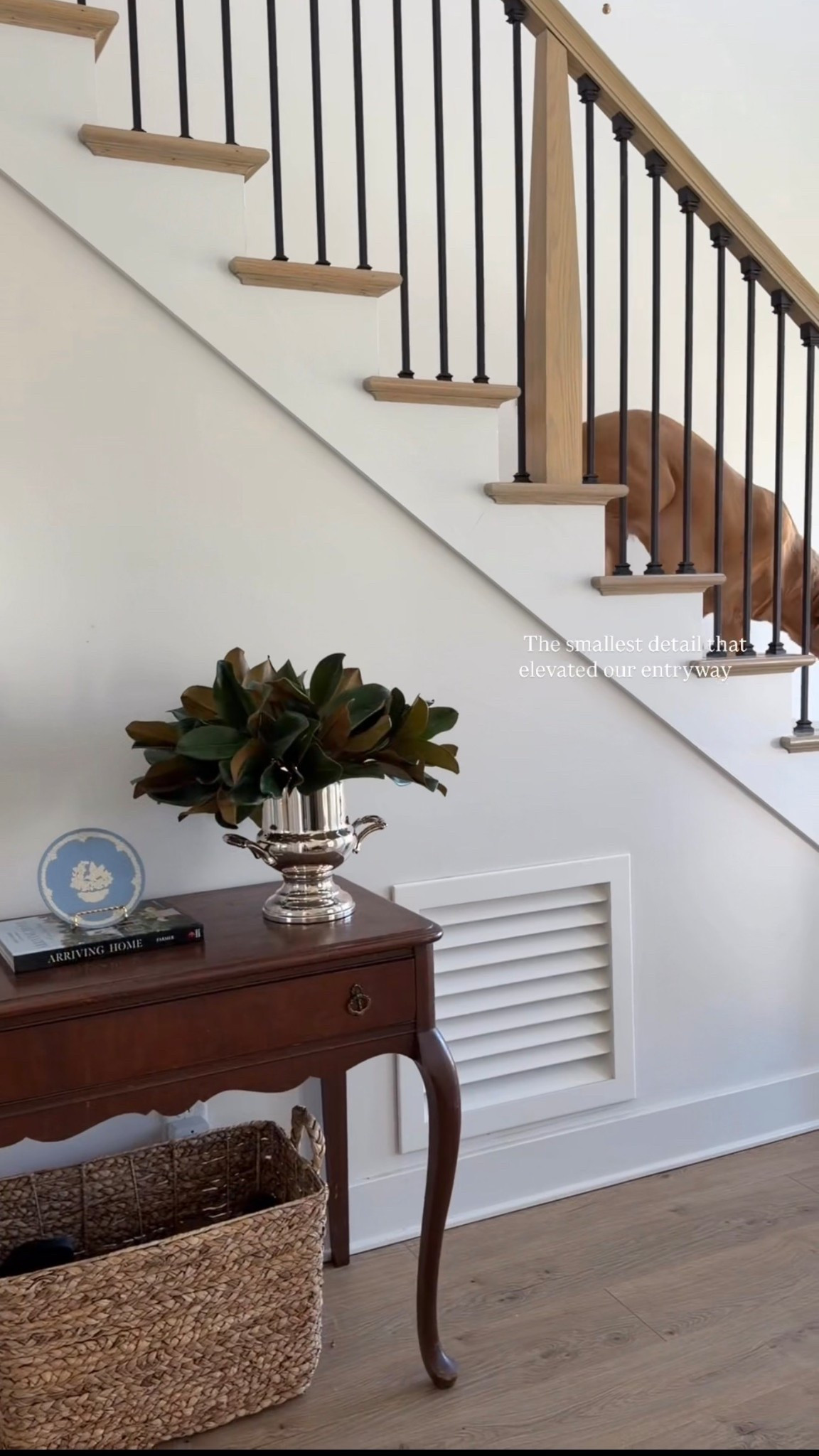 I’ve been trying to add character to our builder-grade home and this ac vent cover instantly elevated our entryway & was the easiest project I’ve ever done! HUGE ROI 🙌🏽🙌🏽 

#LTKSeasonal #LTKSaleAlert #LTKHome