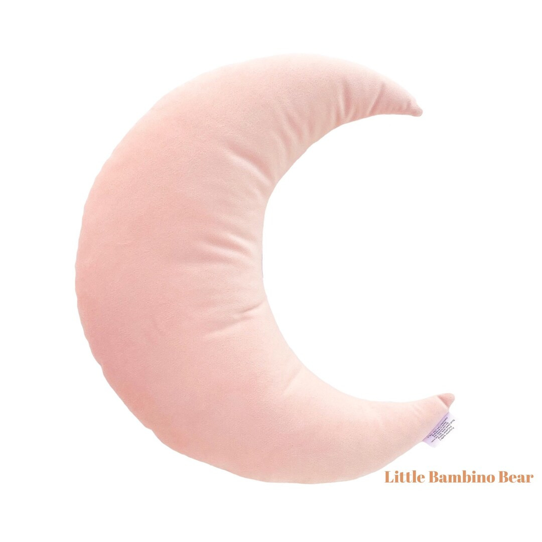 Velvet Moon Cushion  Light Pink  Moon Pillow Kids Cushion - Etsy | Etsy (US)