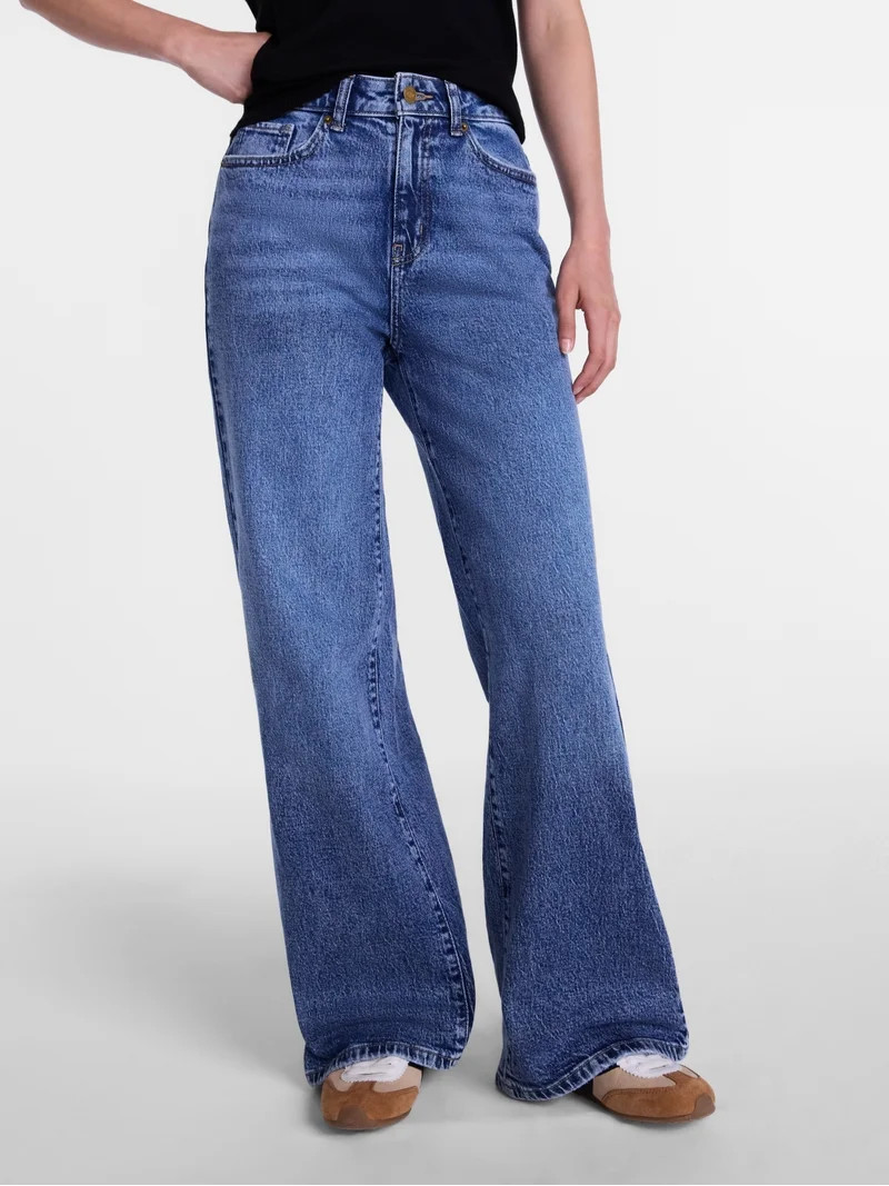 Scenario Women's Wide Leg Jeans, Sizes 0-20 | Walmart (US)