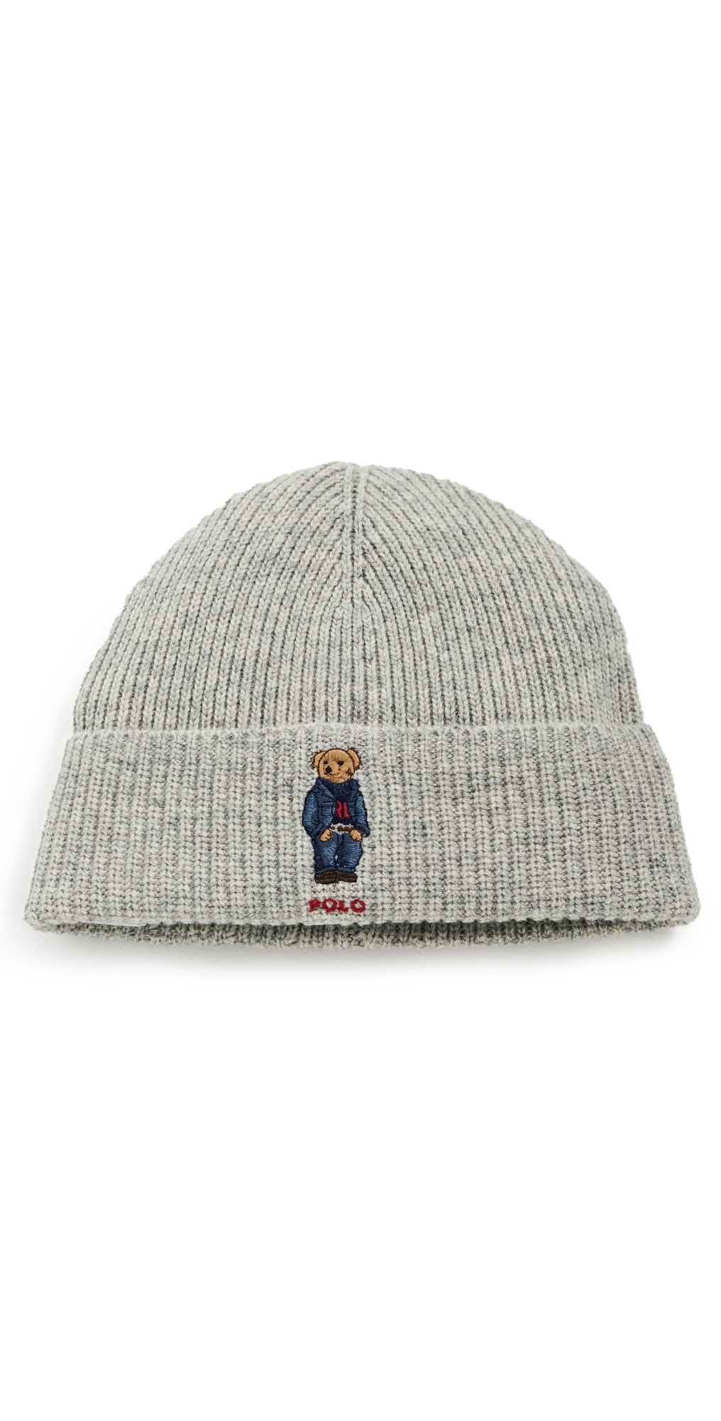Polo Ralph Lauren Solid Denim Bear Beanie Andover Heather One Size | Shopbop
