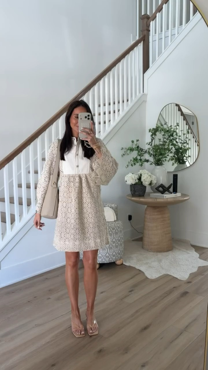 White long sleeve dress, church dress, brunch dress, beige elevated long sleeve dress, Annabrstyle 

#LTKBeauty #LTKSeasonal #LTKootd