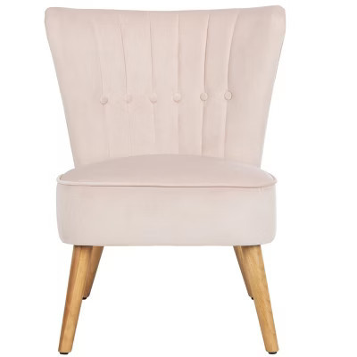 June Mid Century Accent Chair - ACH4500 - Blush/Natural - Safavieh | Target