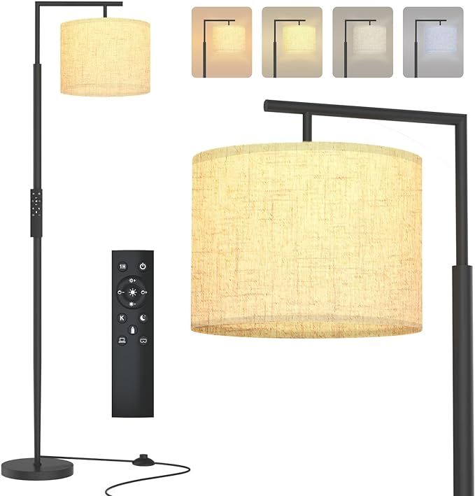 PESRAE LED Floor Lamp with Remote Control, 4 Color Temperature LED Bulb Included, Modern Standing... | Amazon (US)