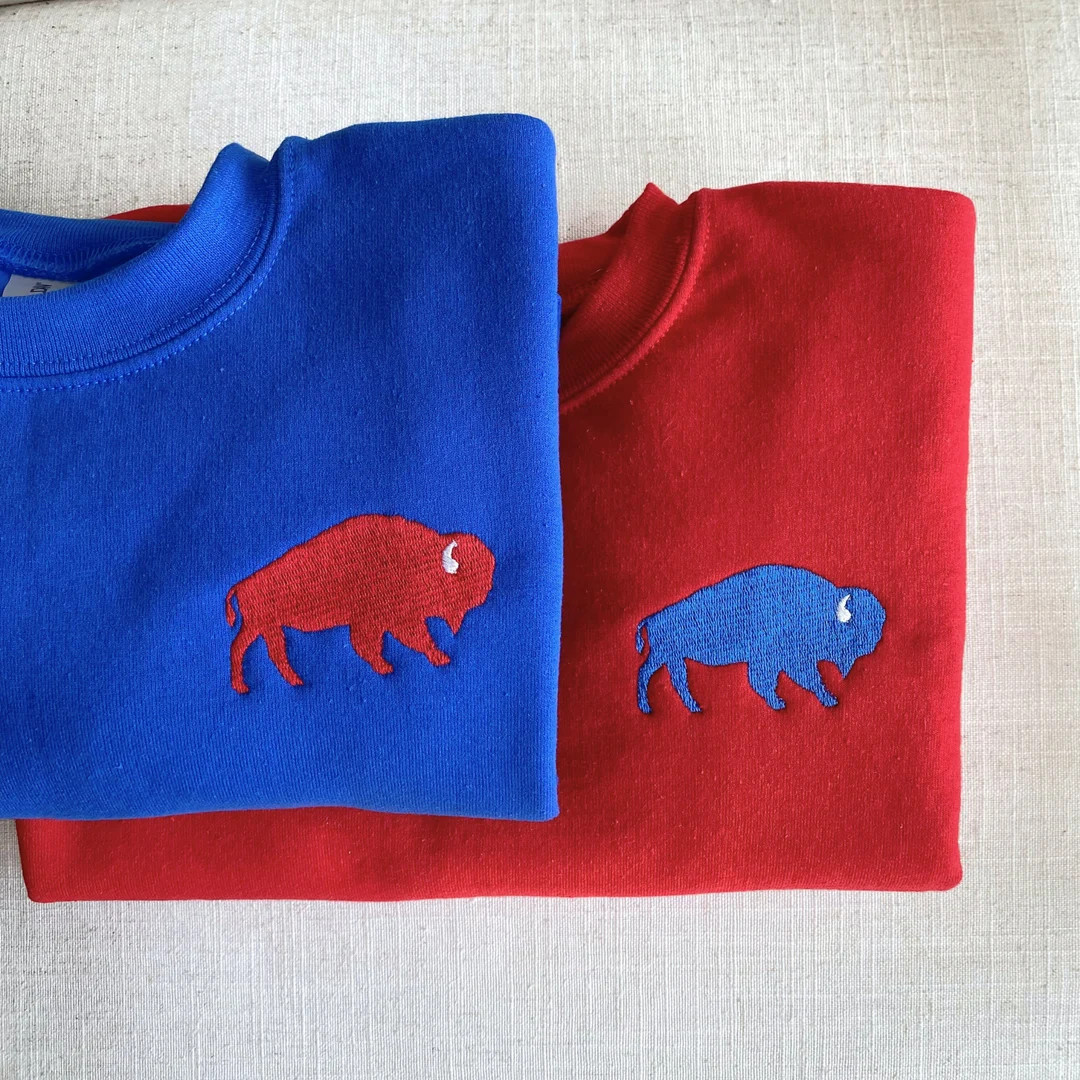 Kids Embroidered Buffalo Sweatshirt, Buffalo Sweatshirt, Toddler Buffalo Sweatshirt, Youth Buffal... | Etsy (US)