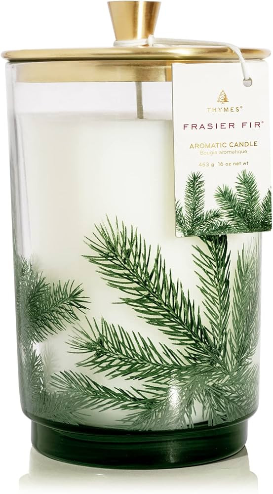 Thymes Frasier Fir Candle - Heritage Pine Needle Luminary Scented Candles - Elegant Pine Candle -... | Amazon (US)