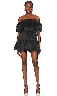 Aureta. Lyla Mini Dress in Black from Revolve.com | Revolve Clothing (Global)