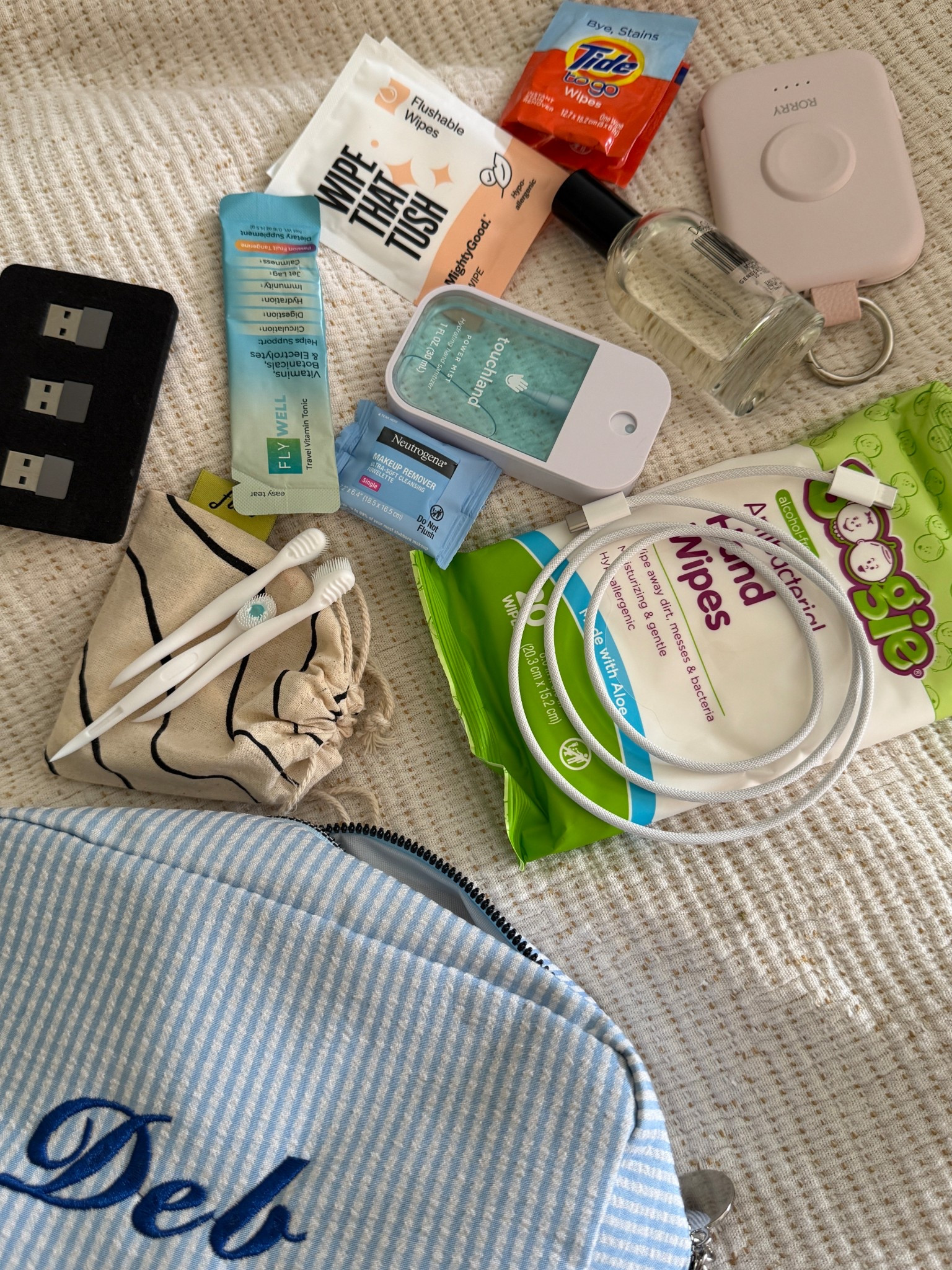 What’s in my carry-on ✈️👛
 
(Not pictured - refillable water bottle and hydrating mask) 

#LTKTravel