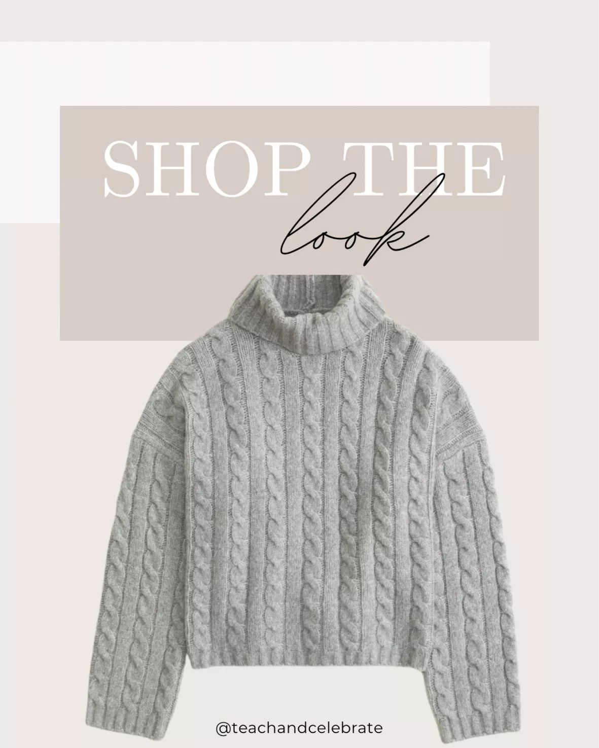 Cable Wedge Turtleneck Sweater curated on LTK