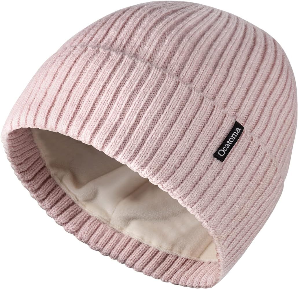 Ocatoma Beanie Hat for Men Women Warm Winter Knit Cuffed Beanie Soft Warm Ski Hats Unisex | Amazon (US)