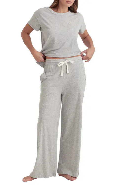 Papinelle Jada Organic Cotton Pajamas in Grey at Nordstrom, Size Small | Nordstrom