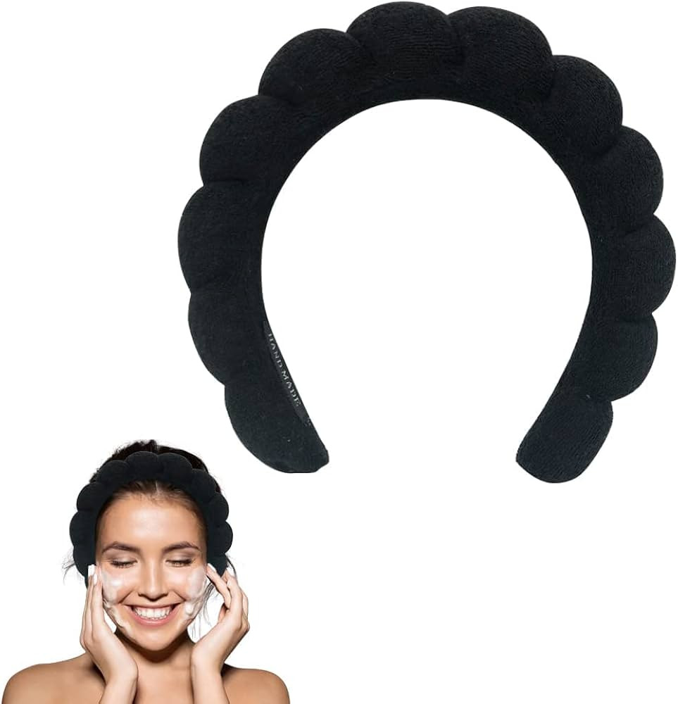 Mimi and Co Spa Headband for Women - Sponge & Terry Towel Cloth Fabric Head Band for Skincare, Fa... | Amazon (US)