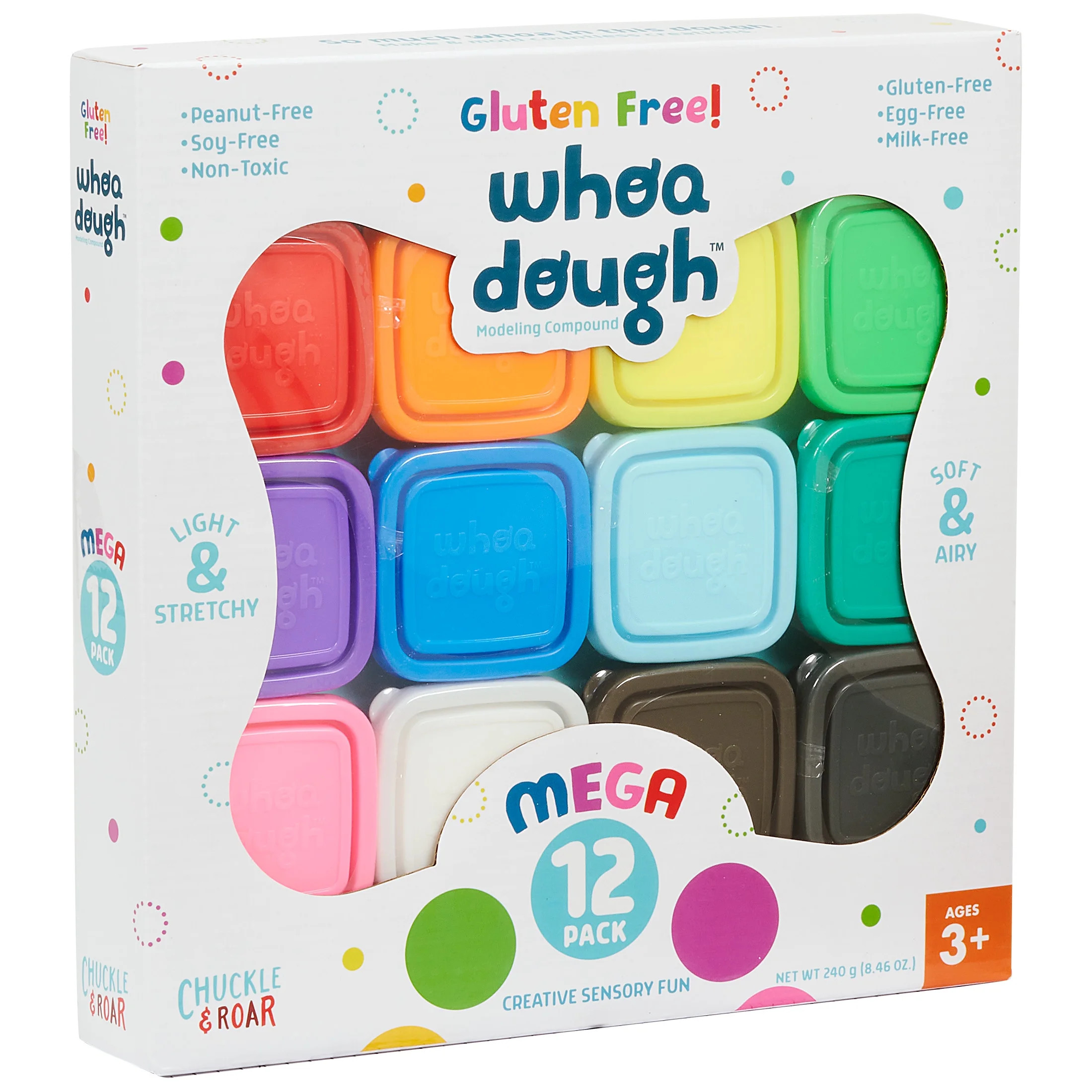 Chuckle & Roar Whoa Dough Modeling Compound 12-Color Pack for Children Ages 3+, by Buffalo Games | Walmart (US)