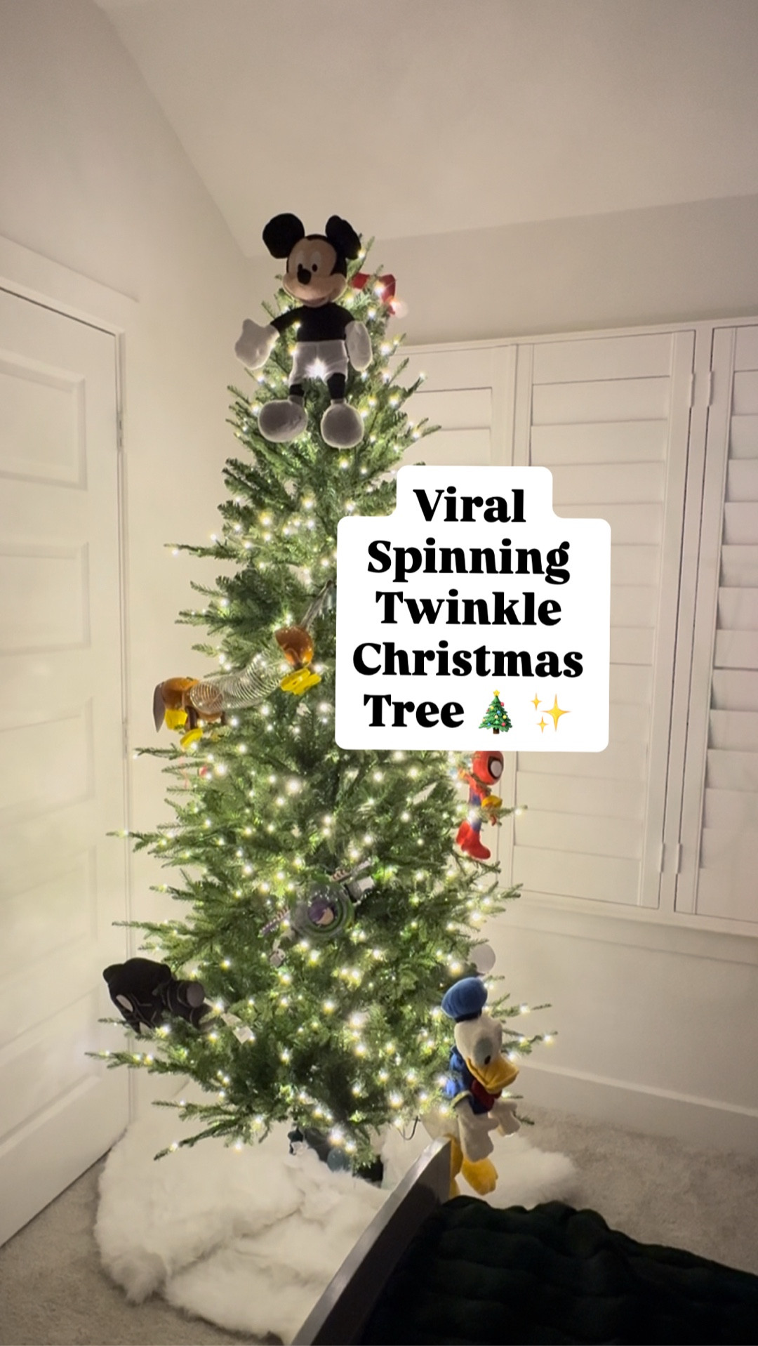 ✨ Christmas time is here, and Christmas is coming! 🎄💫

I surprised my son with a full bedroom transformation:
Twinkling lights ✨
Cozy Christmas bedding 🛏️

Holiday decor inspiration everywhere 💚
The star? Our viral Christmas tree decorations — it spins on a rotating base I found on Amazon! 🌟

I decorated it with his favorite action figures & stuffed animals — Buzz Lightyear, Bluey, Spider-Man, Mickey — tiny memories wrapped in magic 🦸🏽‍♂️❤️

Added colorful lights on his bunk bed & peel-and-stick outlets so he can control it all from bed.

Plus, many of these items are on Early Black Friday sale — perfect time to shop holiday magic early! 🎁

Perfect for holiday traditions & creating childhood Christmas magic. 💫

#LTKHome #LTKSeasonal #LTKHoliday