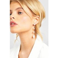 Womens Pearl Multi Station Drop Earring - White - One Size | boohoo (US & Canada)