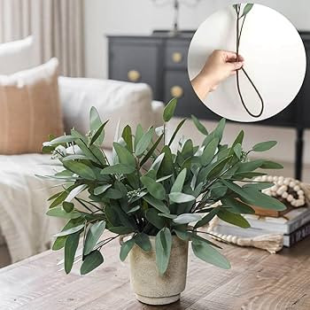 ANNIE&PANDA 3 Pack Faux Real Touch Artificial Eucalyptus Stems with Seeds 31'' Tall Fake Plants L... | Amazon (US)