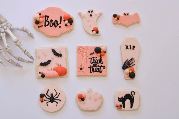 Halloween Cookie Set Of 9, Sugar Cookies, Halloween Cookies, Decorated Cookies, Fondant Cookies | Etsy (US)