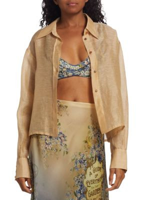 Tama Boxy Silk Shirt | Saks Fifth Avenue OFF 5TH