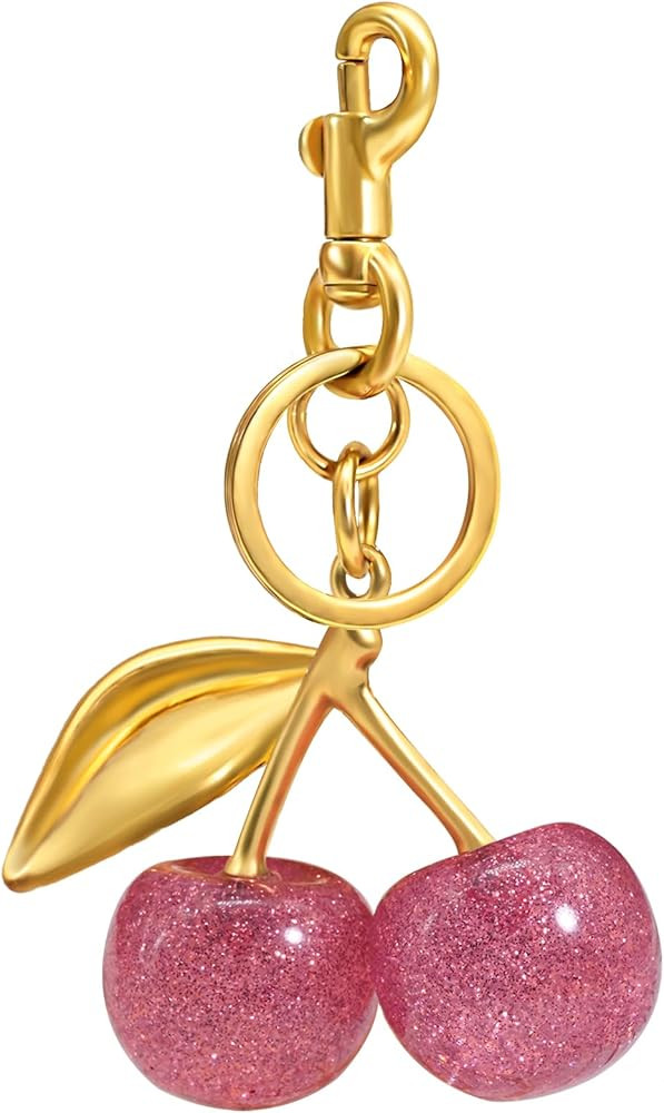 Cherry Keychain for Women Apple Strawberry Bag Charm Key Chain Accessories Gifts for Birthday Chr... | Amazon (US)
