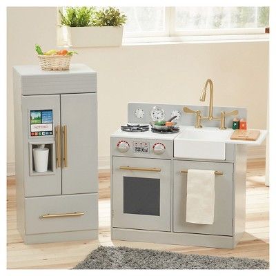 Teamson Kids Urban Adventure Play Kitchen - Gray | Target