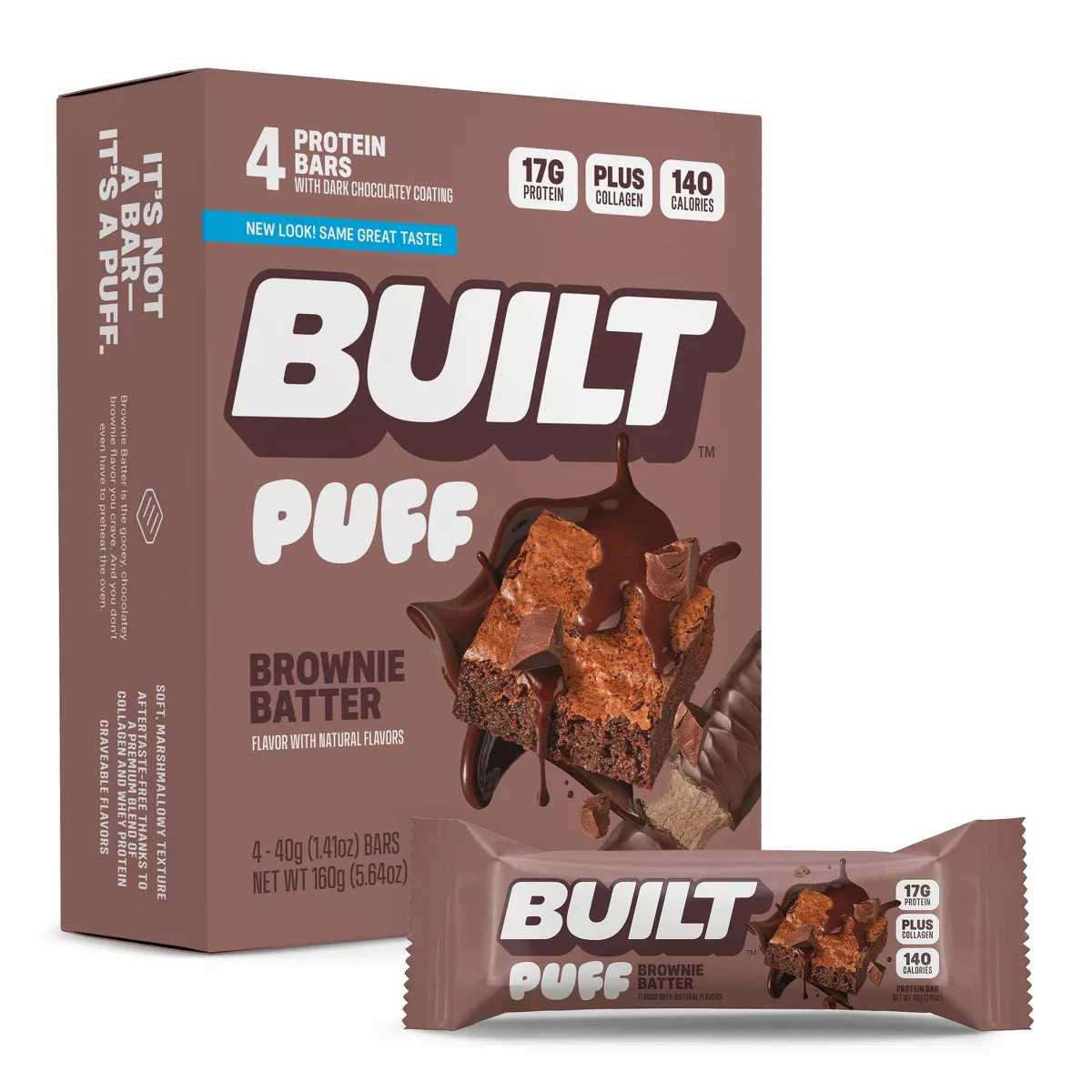 Built Bar Brownie Batter Puff Snack Bars - 5.64oz/4ct | Target