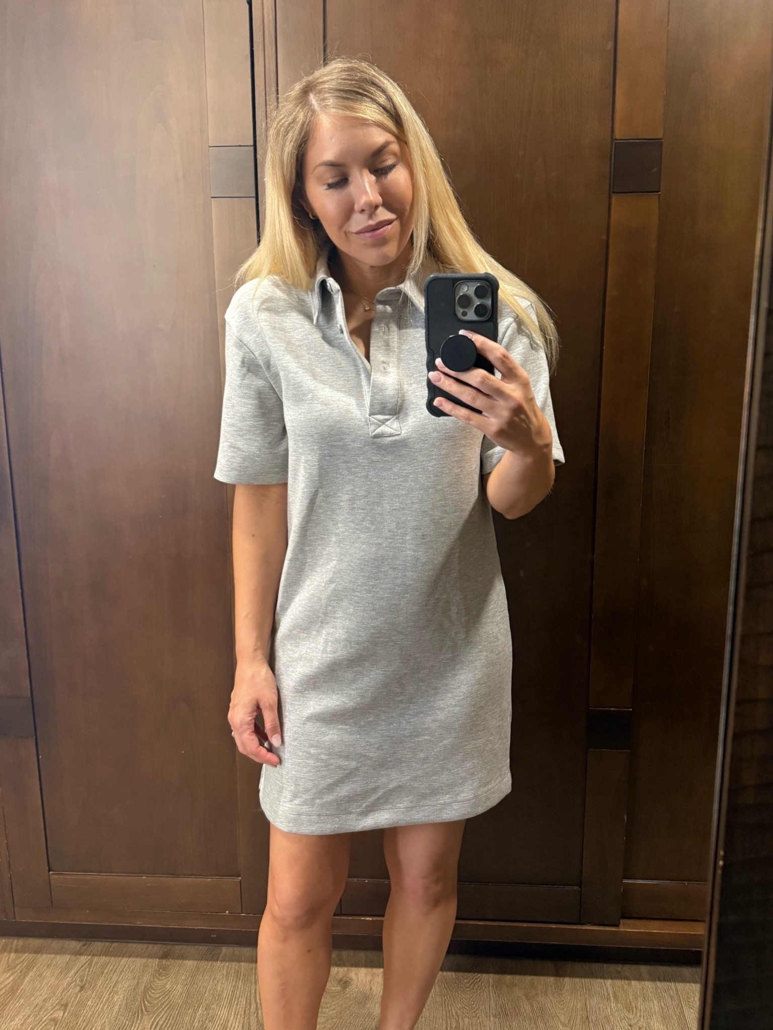 This is the BEST dress to pack for a trip!
It doesn’t wrinkle and it stretches.