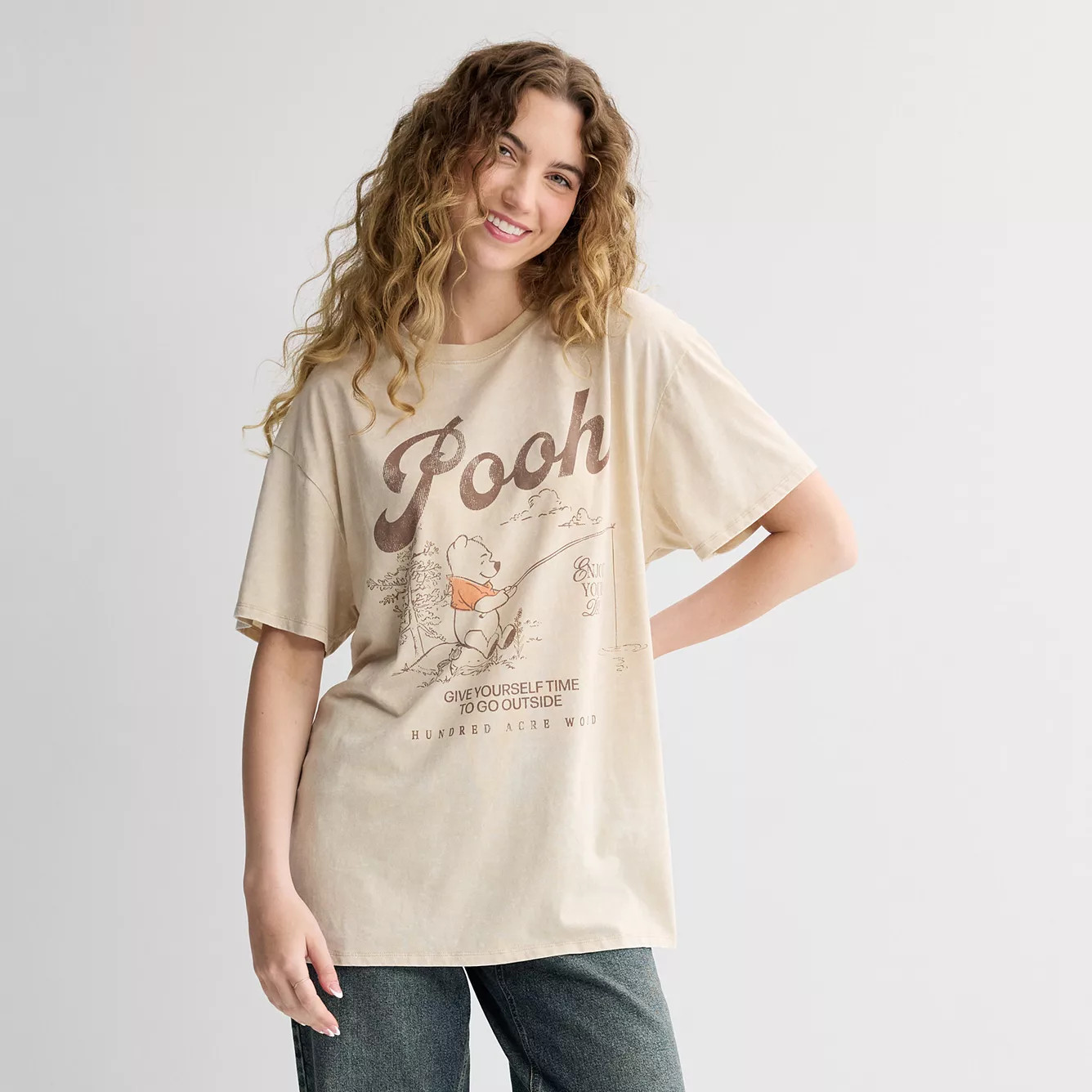 Juniors' Disney's Winnie The Pooh Oversized Graphic Tee | Kohl's